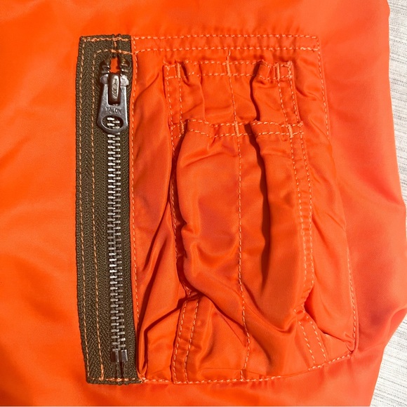 Polo Ralph Lauren COASTAL ORANGE Surplus Twill Air SQDRN 67 Bomber Jacket - Picture 8 of 14